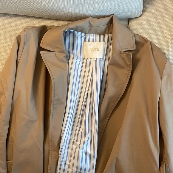 Maje beige tie up trench coat *read* - Picture 5 of 6